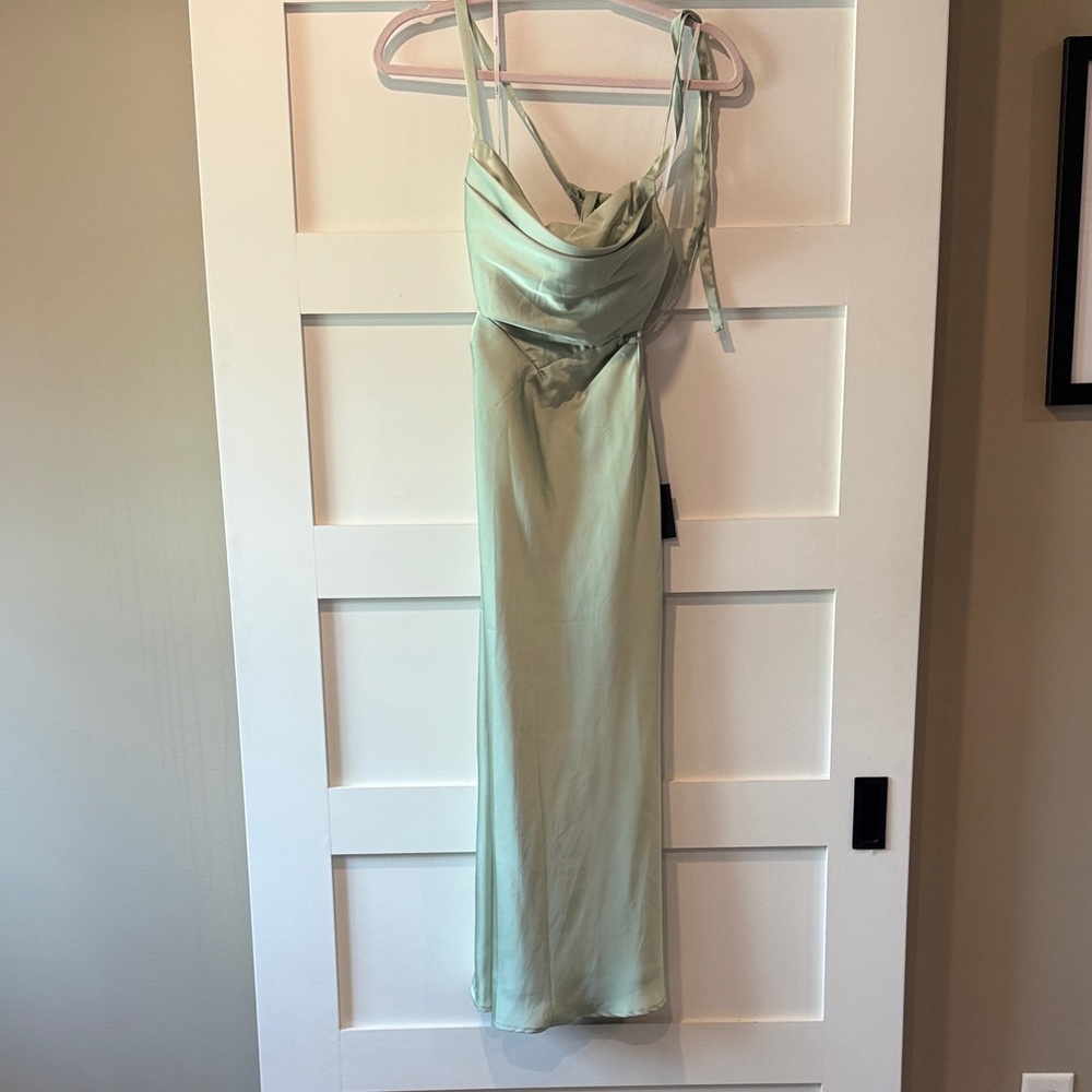 Lulu's Strapless Mint Green Dress